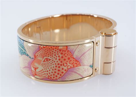 Hermès 2018 Baobab Cat Hinged Bracelet 